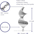 Silver Helix Wind Spinner Metal Garden Spinners